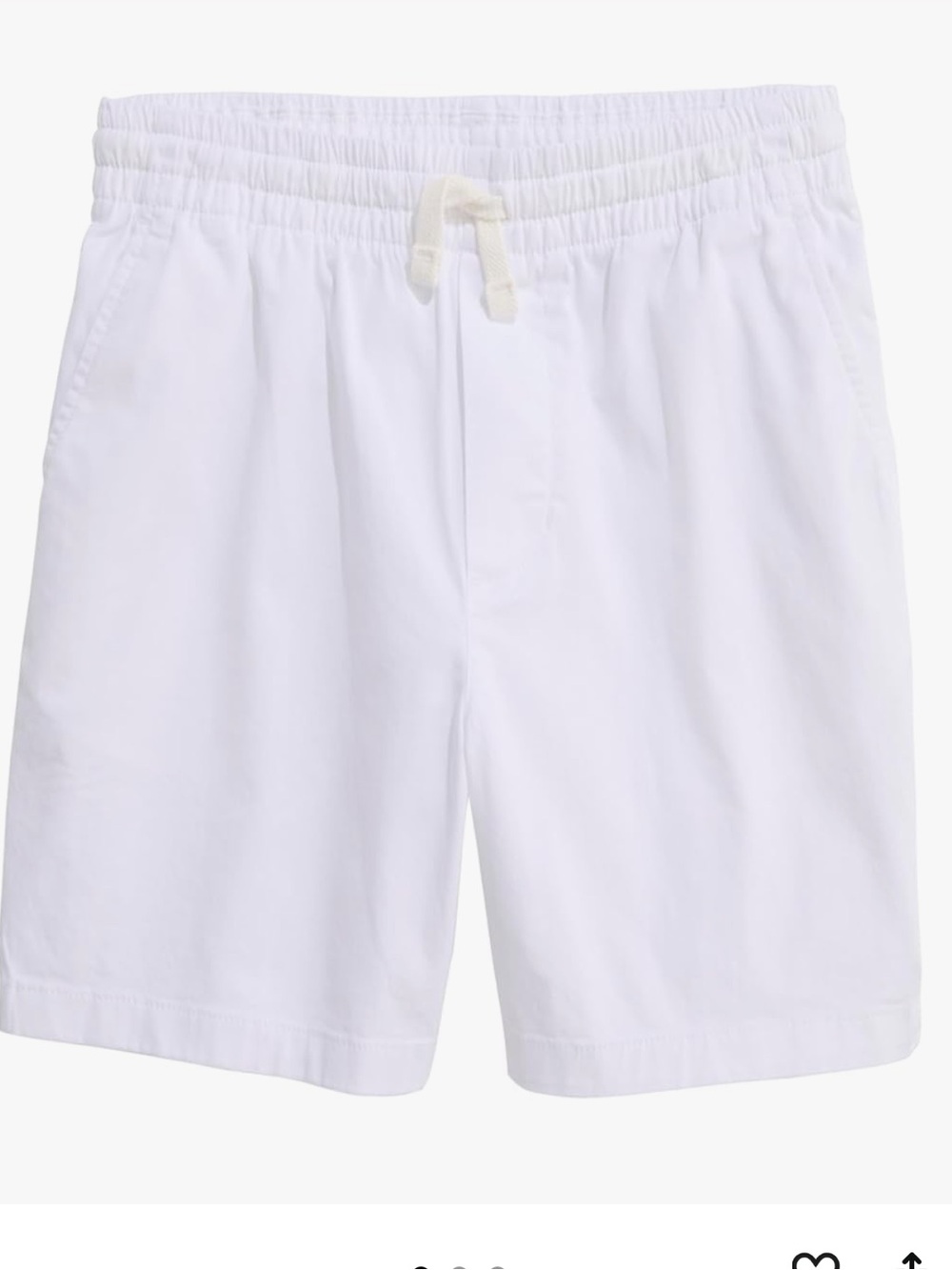 Vineyard Vines Boys Pull On Chino Shorts in white cap size 10